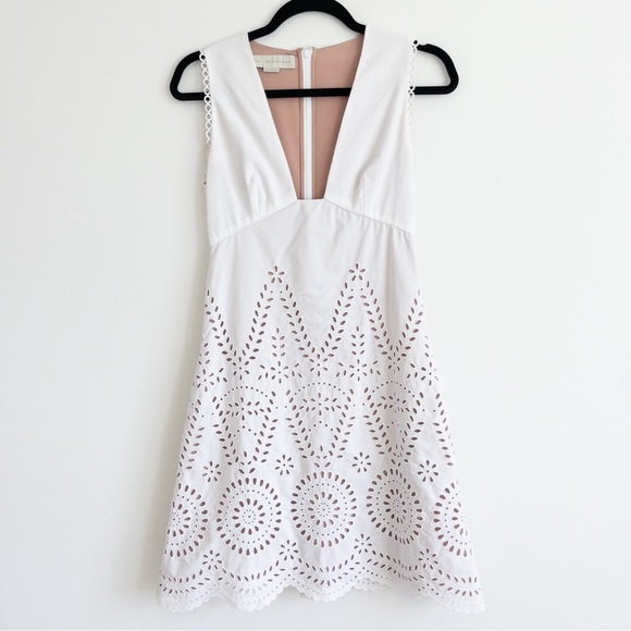 Stella McCartney Aline Broderie Anglaise White Eyelet Dress - Picture 2 of 16